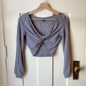 Twisted Crop Top Sweater